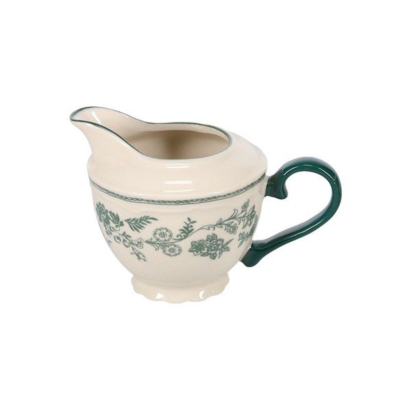 Zielony/w kolorze kości słoniowej porcelanowy mlecznik 180 ml Cyril – S|P Collection