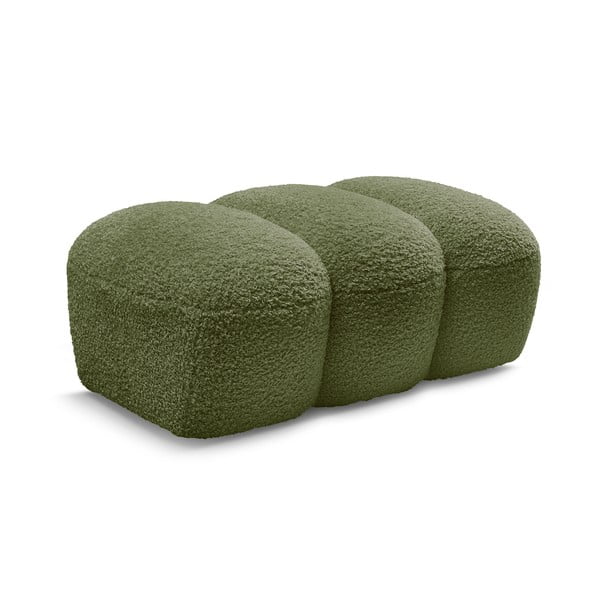 Zielony podnóżek z materiału bouclé Hippolyte – Bobochic Paris-image-3