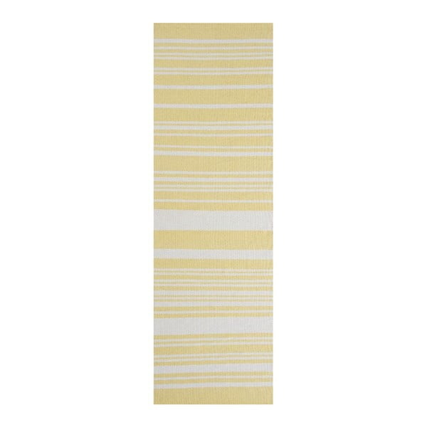 Żółty dywan bawełniany Linie Design Glorious, 60x90 cm