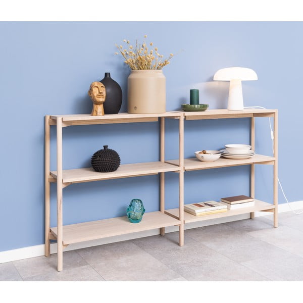 Regał w dekorze dębu w naturalnym kolorze 169x88x30 cm Braidwood – Actona-image-1