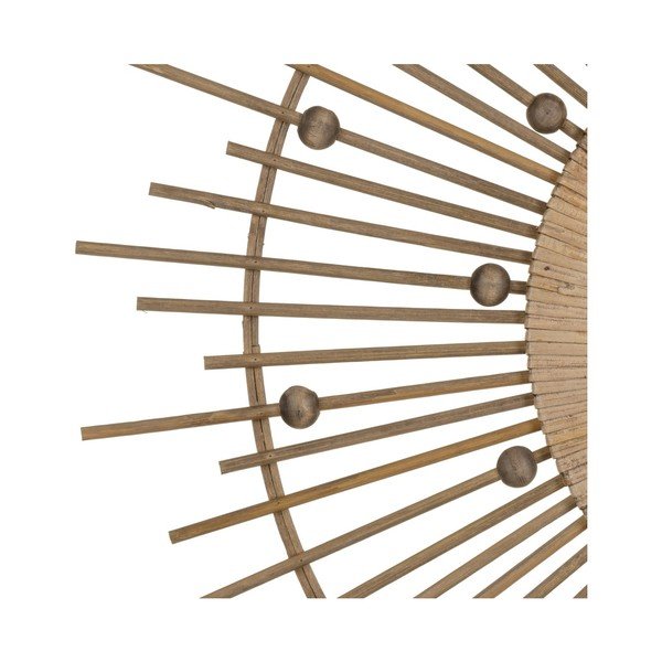 Lustro ścienne z bambusową ramą ø 70 cm Sol – Ixia-image-1