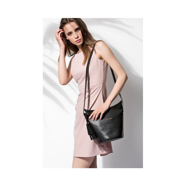 Czarna torebka ze skóry ekologicznej Laura Ashley Loxford-image-4