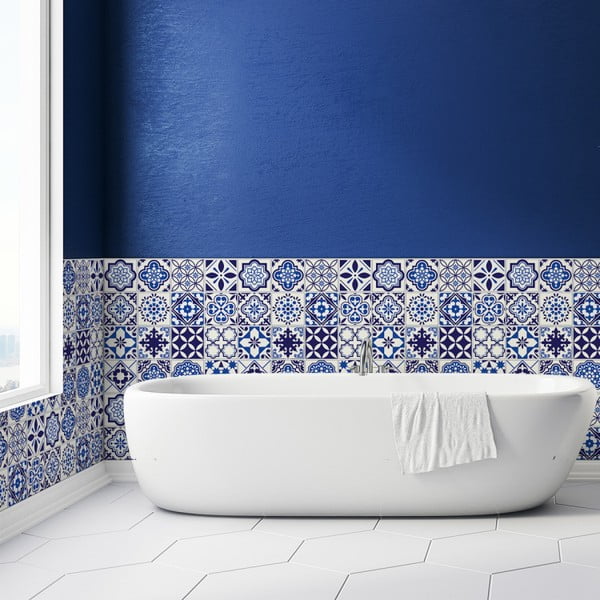 Zestaw 24 naklejek ściennych Ambiance Decals Tiles Eusebio, 10x10 cm-image-3