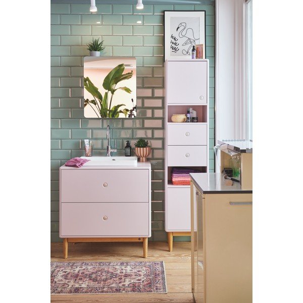 Różowa wisząca/z lustrem szafka łazienkowa 50x58 cm Color Bath – Tom Tailor-image-1