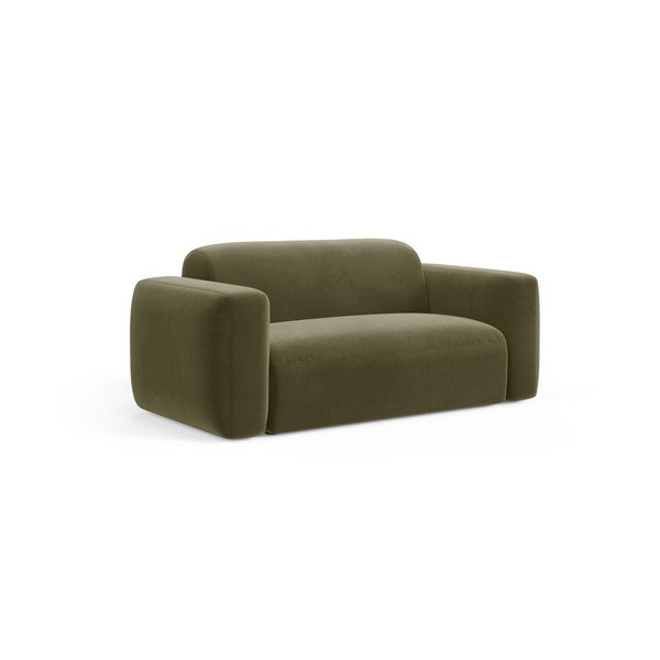 Aksamitna sofa w kolorze khaki 180 cm Strino – Cosmopolitan Design-image-1