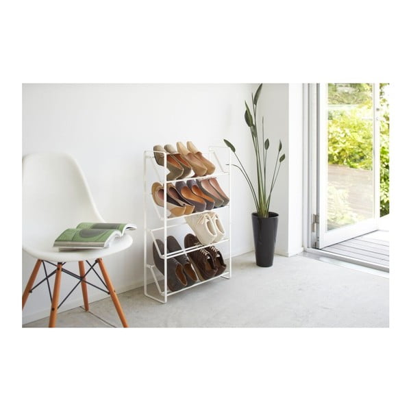 Biały metalowy regał na buty Frame – YAMAZAKI-image-1