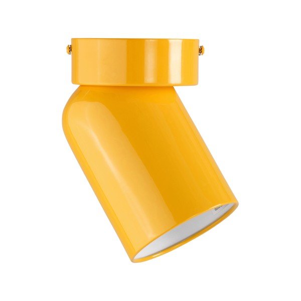 Żółta metalowa lampa punktowa z elastyczną konstrukcją/ze ściemniaczem ø 10,5 cm Ara – Jotex