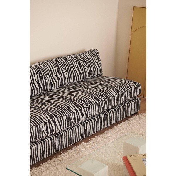 Antracytowa sofa z tkaniny szenilowej 197 cm Zeb – Ellos Home-image-2