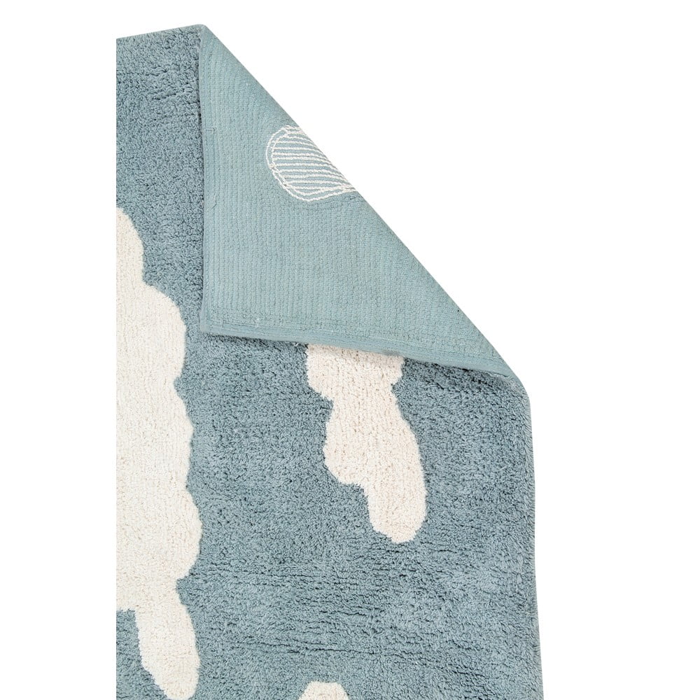 Niebieski bawełniany dywan dziecięcy tkany ręcznie odpowiedni do prania 120x160 cm Clouds Vintage Blue – Lorena Canals (zdjęcie 6)