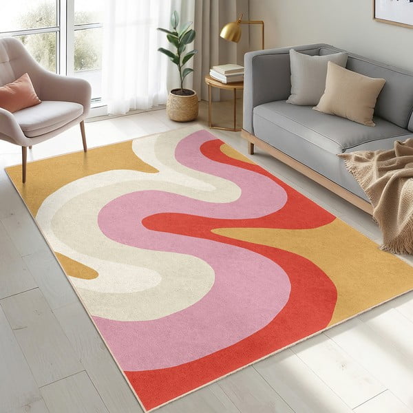 Żółto-różowy chodnik odpowiedni do prania 80x200 cm Raspberry Creamsicle – Mila Home-image-4