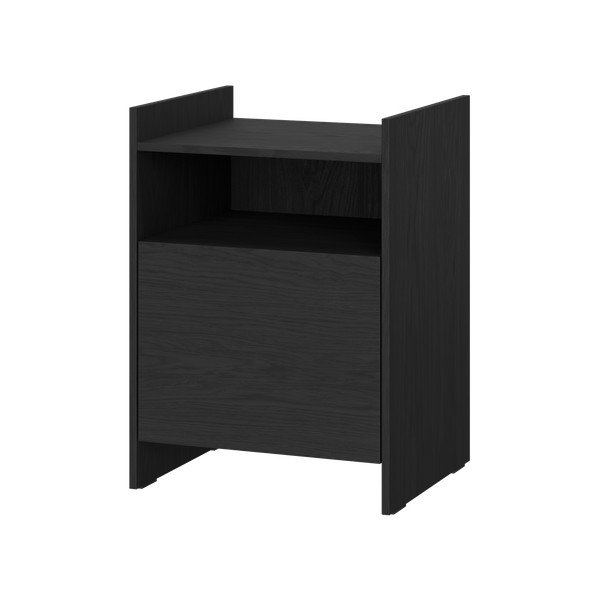 Czarna szafka nocna z półką Toopt – noo.ma