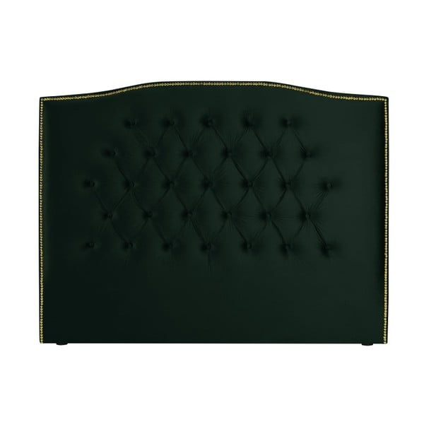 Ciemnozielony zagłówek łóżka Mazzini Sofas Daisy, 140x120 cm