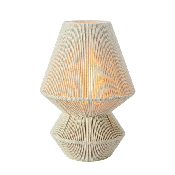 Lampa stołowa w naturalnym kolorze z tekstylnym kloszem (wysokość 34 cm) Razzo – Markslöjd