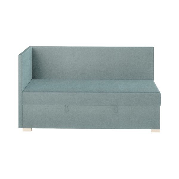 Niebieskie narożne łóżko dziecięce ze schowkiem i materacem 90x200 cm Flexi – Ghado