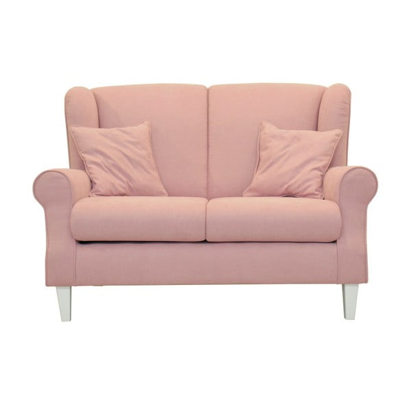 Różowa sofa 2-osobowa Sinkro Flamingo