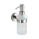 Ścienny szklany dozownik do mydła w kolorze srebra z połyskiem 200 ml Bosio – Wenko