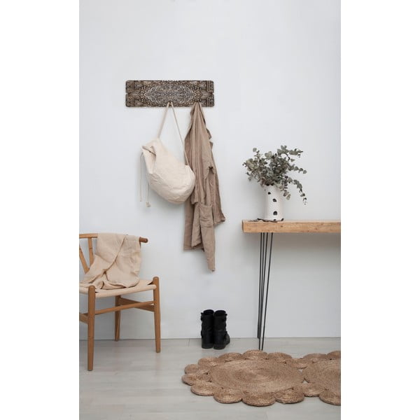 Wieszak ścienny z drewna sosnowego Tierra Bella Mandala, 50x20 cm-image-1