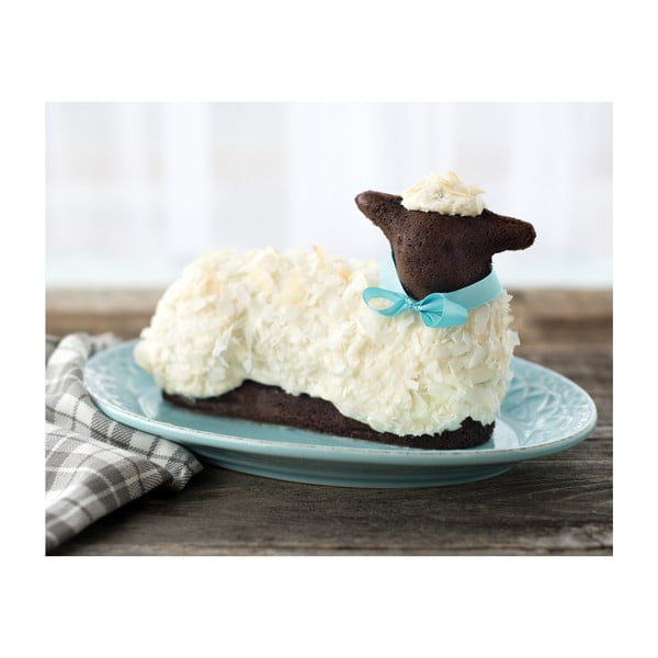 Srebrna forma wielkanocna w kształcie baranka Nordic Ware, 700 ml-image-3