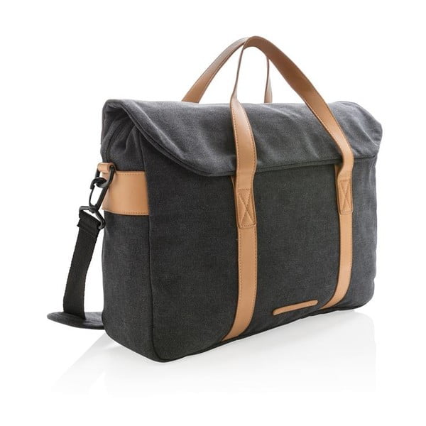 Czarna płócienna torba na notebook 15,6'' XD Collection, 16 l