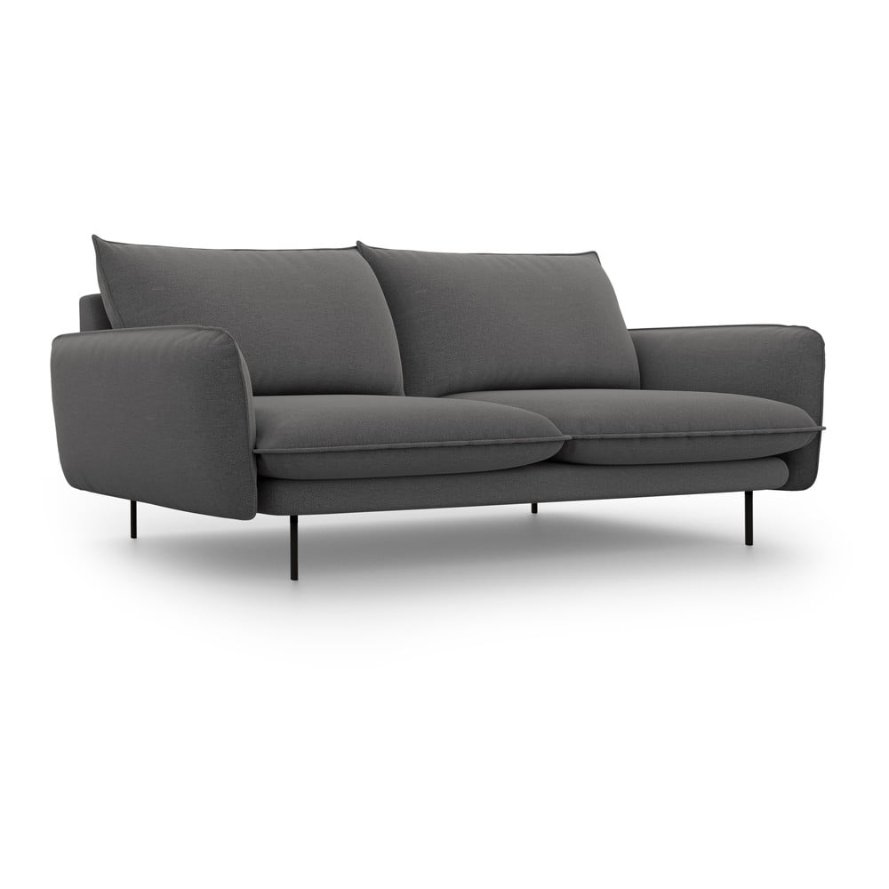 Ciemnoszara sofa Cosmopolitan Design Vienna, 200 cm