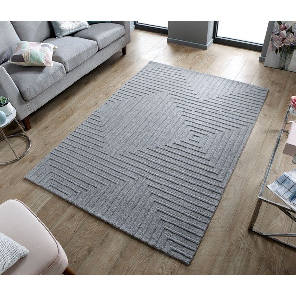 Szary wełniany dywan Flair Rugs Estela, 160x230 cm-image-4