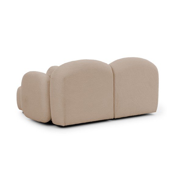 Jasnobrązowy narożnik z materiału bouclé (prawostronny/z szezlongiem) Orbit – Ropez-image-3