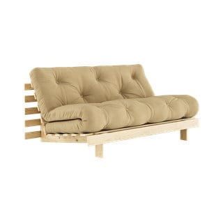 Żółta rozkładana sofa 160 cm Roots – Karup Design