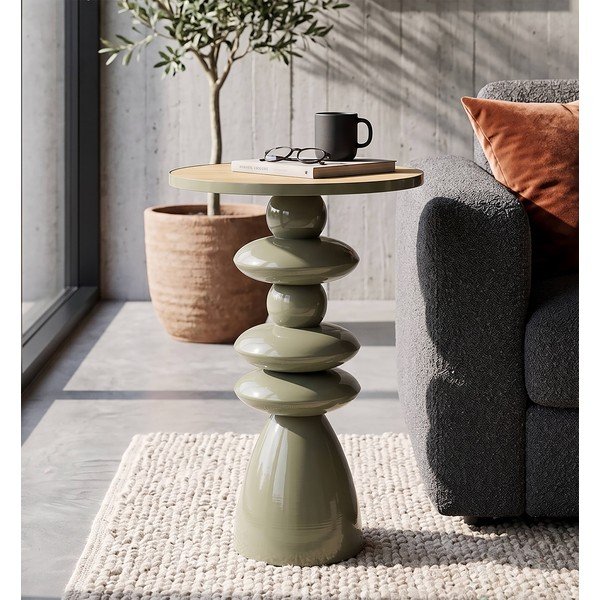 Metalowy okrągły stolik ø 45,5 cm Metal Console – Mauro Ferretti-image-1