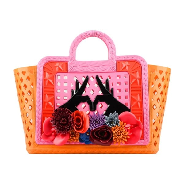 Pomarańczowo-różowa torebka Kartell Parati