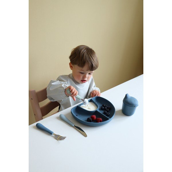 Zielono-niebieskie sztućce dla dzieci z silikonu 3 szt. Ocean Mix – Cam Cam Copenhagen-image-3