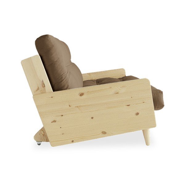 Sofa rozkładana z brązowym obiciem Karup Design Indie Natural/Mocca-image-4