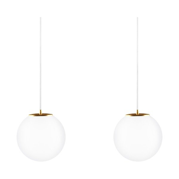 Szklana podwójna lampa wisząca ze złotą oprawką Sotto Luce TSUKI-image-2