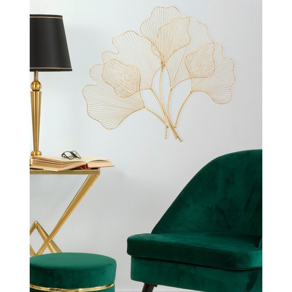Dekoracja ścienna w złotym kolorze Mauro Ferretti Glam Leaf, 69x62 cm-image-1
