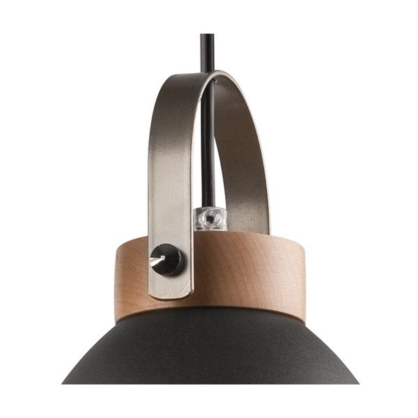 Czarna lampa wisząca z metalowym kloszem ø 37 cm Danielle – LAMKUR-image-4