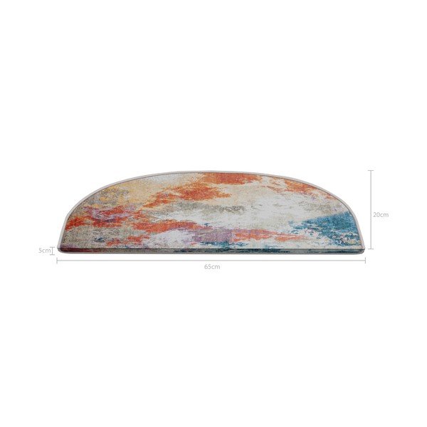 Dywaniki na schody zestaw 16 szt. 20x65 cm Abstract Festival – Vitaus-image-4