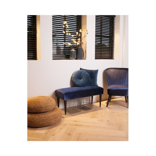 Niebieska poduszka bawełniana PT LIVING, ⌀ 45 cm-image-1
