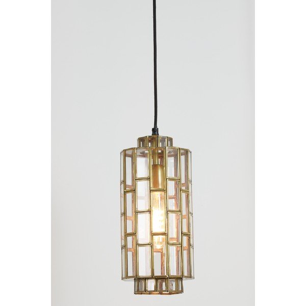 Lampa wisząca w kolorze brązu ze szklanym kloszem Søstrene – Light & Living-image-3