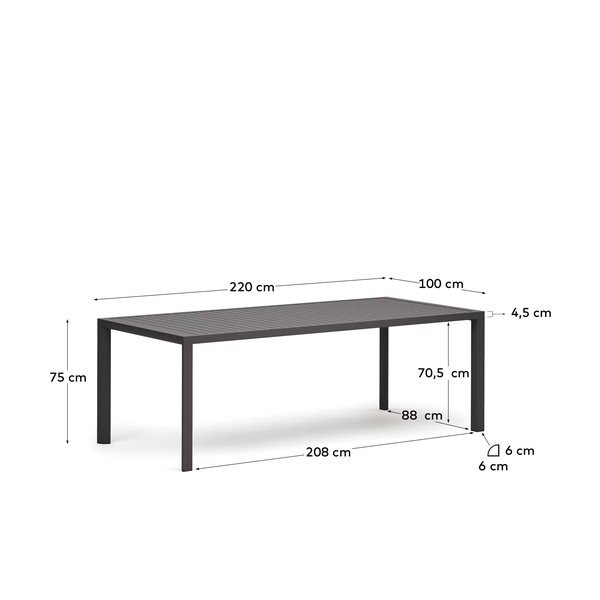 Stół ogrodowy 100x220 cm Culip – Kave Home-image-4