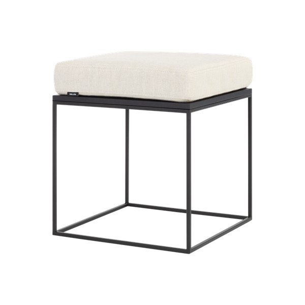 Beżowy tapicerowany stołek Feo – noo.ma