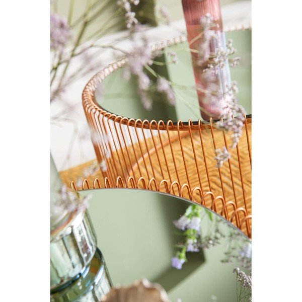 Okrągłe stoliki zestaw 2 szt. w kolorze miedzi ø 69,5 cm Wire Big – Kare Design-image-2