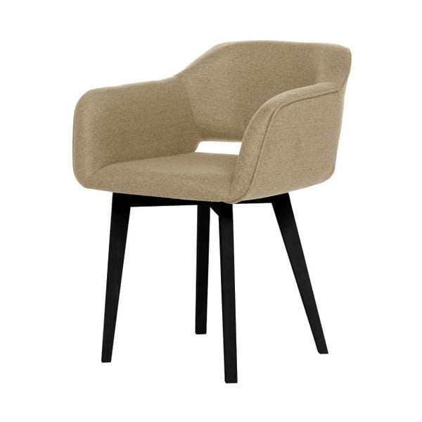 Piaskowobrązowe krzesło z czarnymi nogami My Pop Design Oldenburg