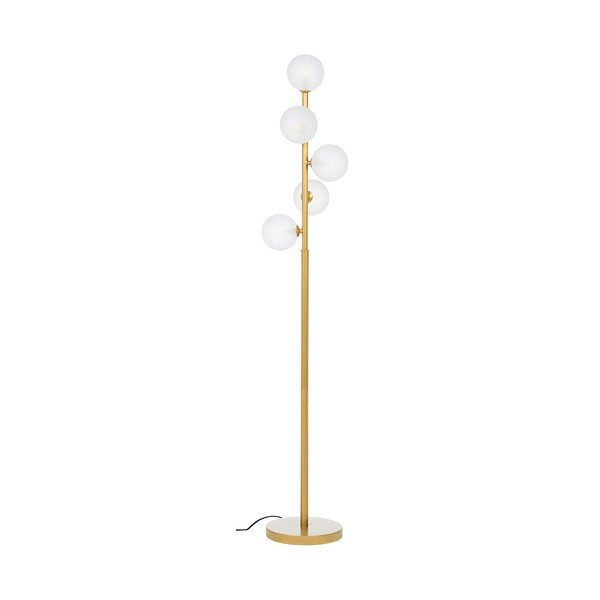 Lampa stojąca w kolorze złota ze szklanym kloszem (wysokość 156,5 cm) Balls – Bizzotto