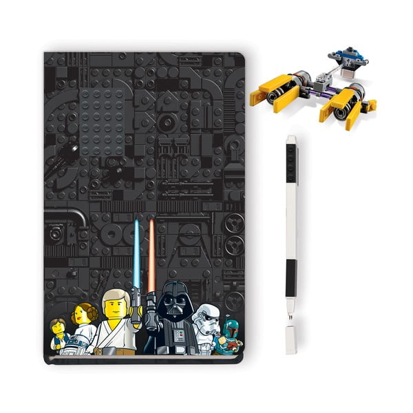 Zestaw notatnika, długopisu i zabawki LEGO® Star Wars Podracer