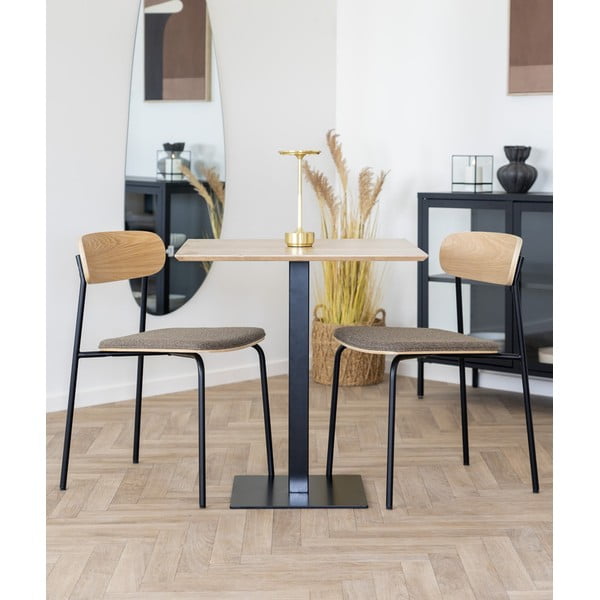 Czarne/brązowe krzesło sztaplowane w dekorze jesionu Estepona – House Nordic-image-1