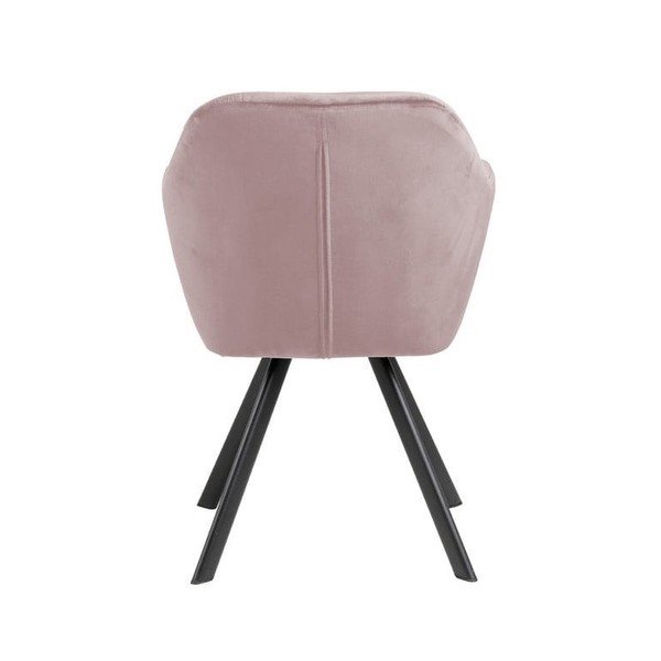 Jasnoróżowy tapicerowany fotel jadalniany z podłokietnikami Lola – Actona-image-2