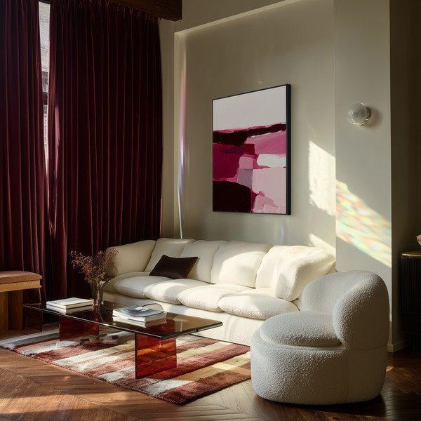 Obraz drukowany z ramą w zestawie/na płótnie 70x100 cm Berry Blocks – Styler-image-3