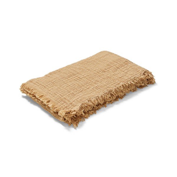 Beżowa narzuta na łóżko dwuosobowe 190x240 cm Reloved – JUNA-image-2