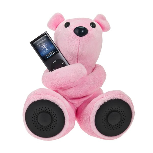 Niedźwiadek Hi-George z wbudowanym głośnikiem, różowy