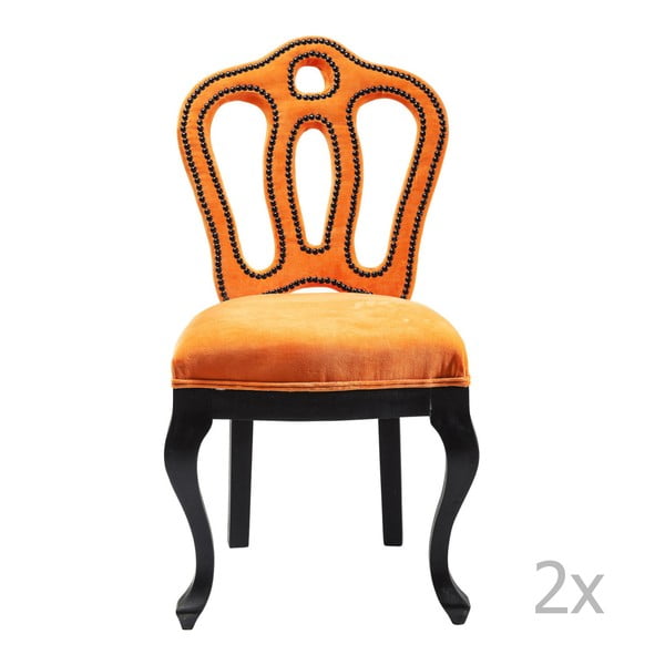Zestaw 2 krzeseł z aksamitną tapicerką Kare Design Royal