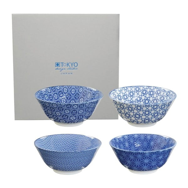 Zestaw misek Tayo Nippon Blue, 15,2x6,7 cm, 4 szt.